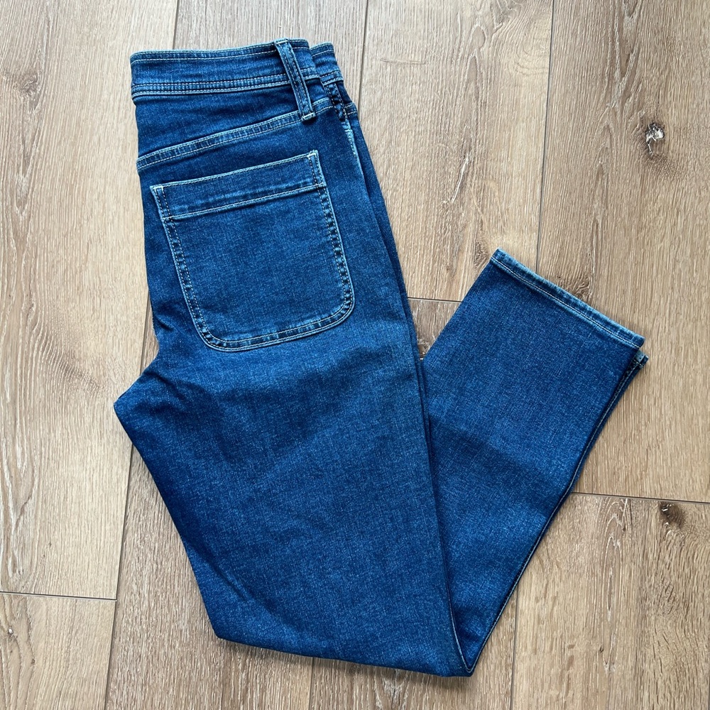Madewell High Rise Slim Straight Blue Jeans Denim